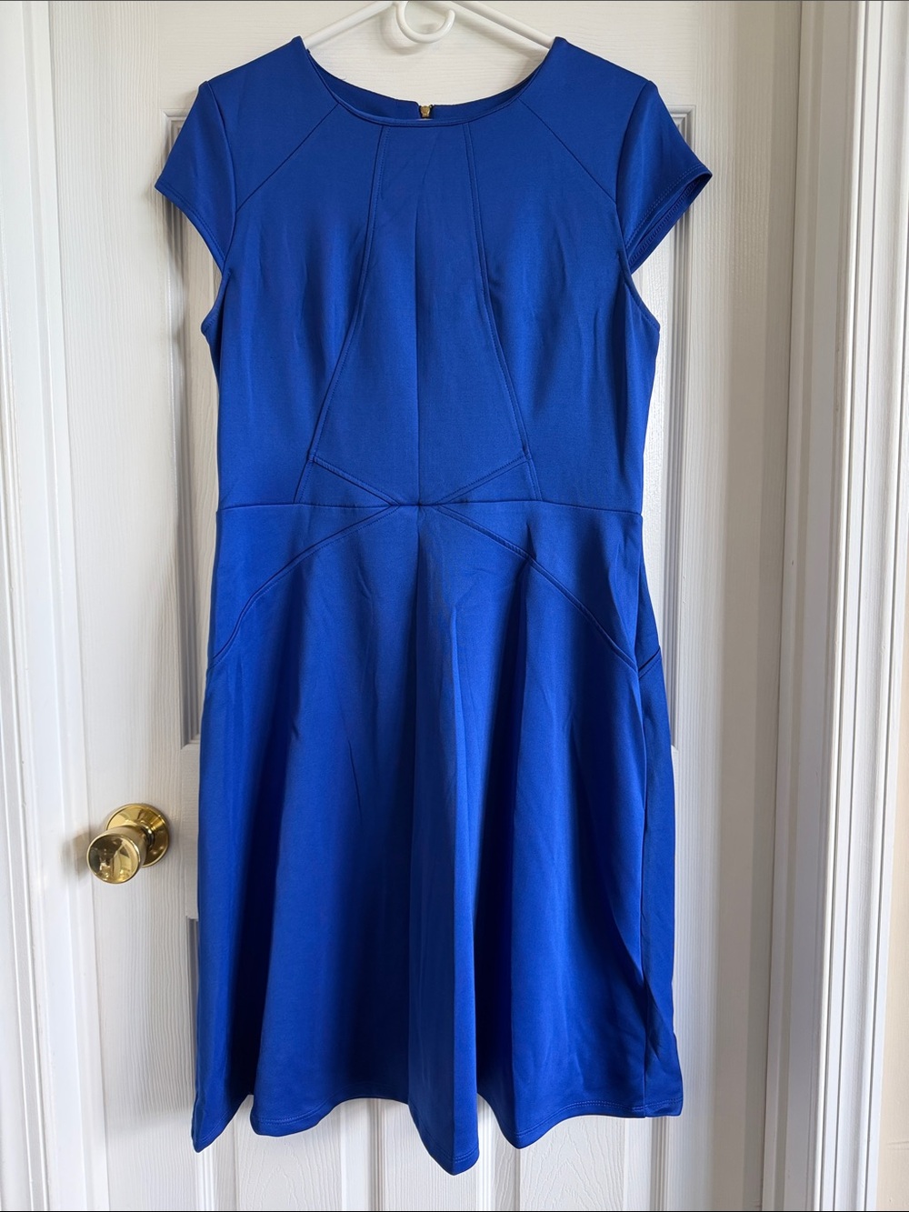 Shelby & Palmer Cobalt Blue Cap Sleeve Midi Dress